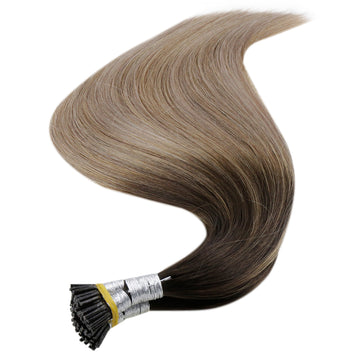 Up To 73% Off I Tip Hair Extensions Remy Pastel Ombre Hair Extensions (#2/6/18) - FShine Shop